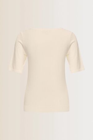 Expresso Pullover scallop puff sleeves EX200 Off white