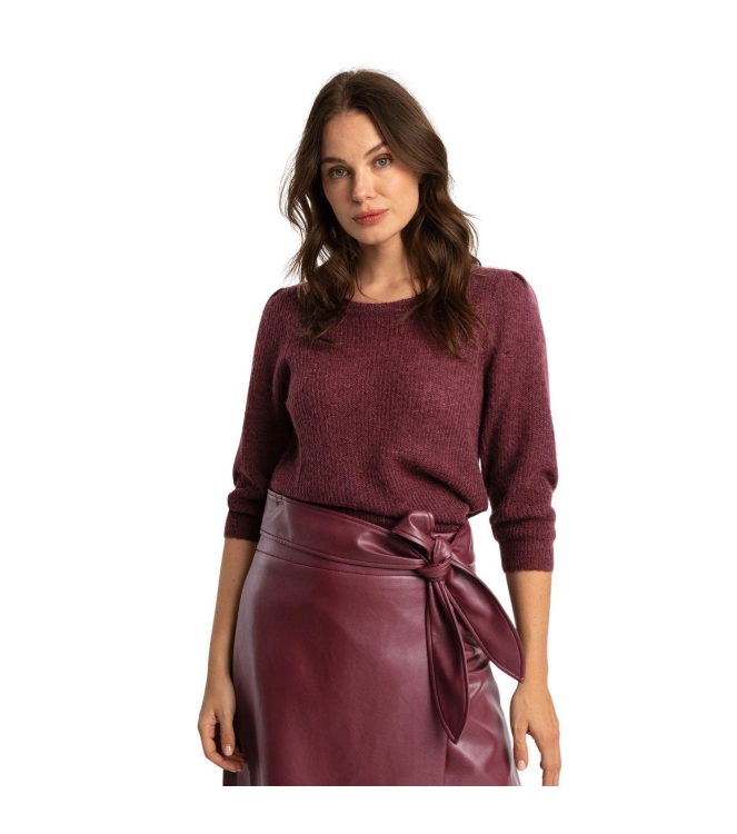 Expresso Pullover lightweight alpaca EX400 Sangria