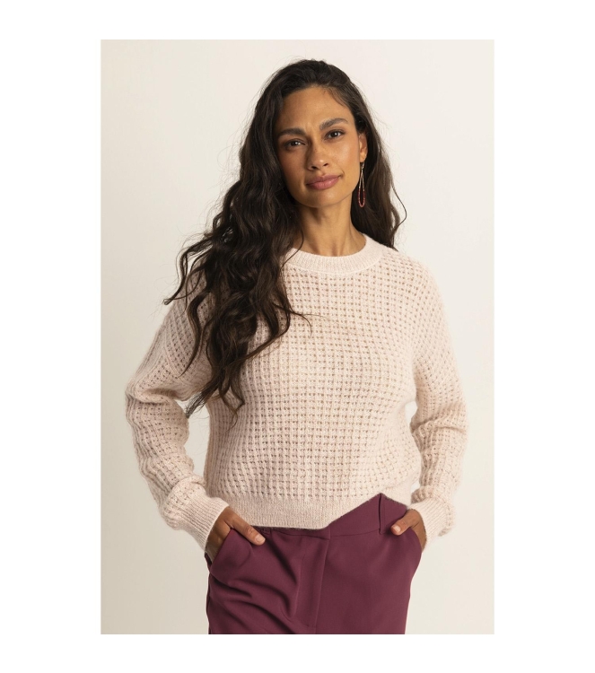 Expresso Pullover open stitch metallic EX701 Vintage pink