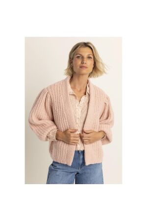 Expresso Cardigan chunky balloon sleeves EX701 Vintage pink
