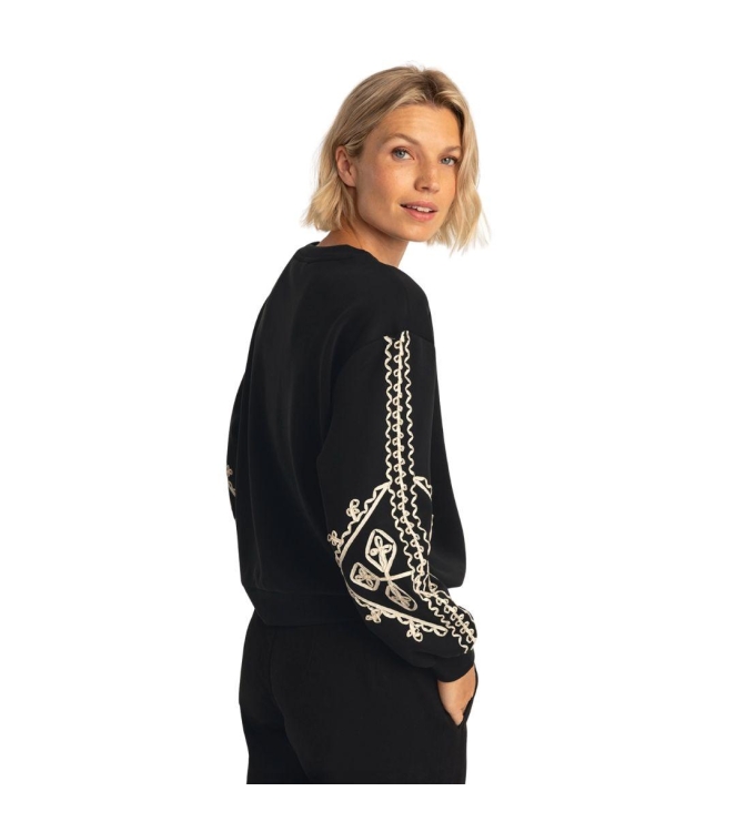 Expresso Sweater jersey tape embroiderie EX900 Black