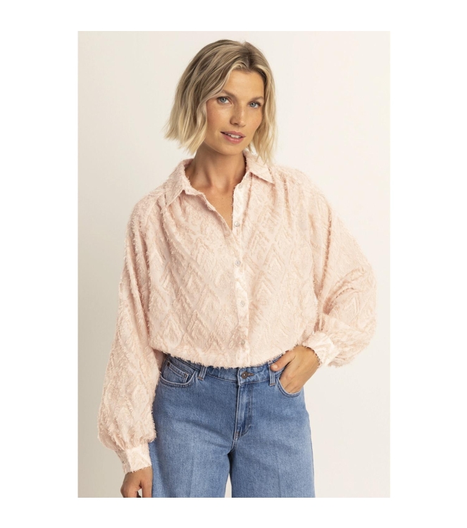 Expresso Blouse woven fancy structure EX701 Vintage pink