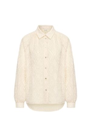 Expresso Blouse woven fancy structure EX207 Antique white
