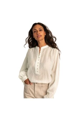 Expresso Blouse woven puff sleeves EX200 Off white
