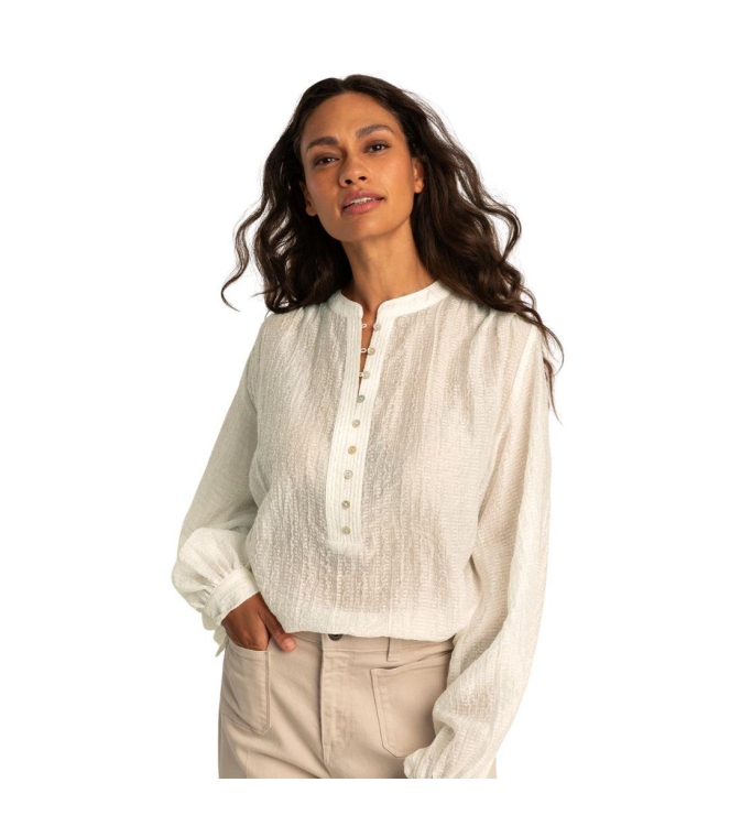 Expresso Blouse woven puff sleeves EX200 Off white