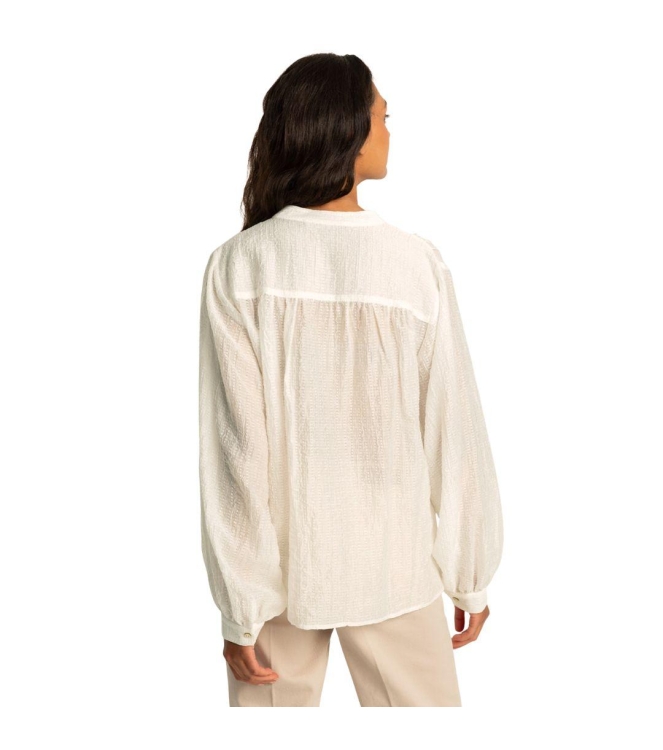 Expresso Blouse woven puff sleeves EX200 Off white