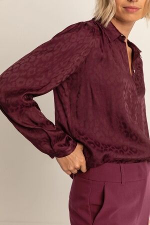 Expresso Blouse woven satin EX400 Sangria
