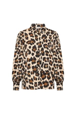 Expresso Blouse woven satin print EX122 Coconut
