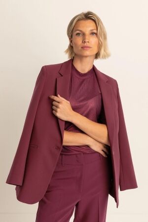 Expresso Blazer woven loose fit EX400 Sangria