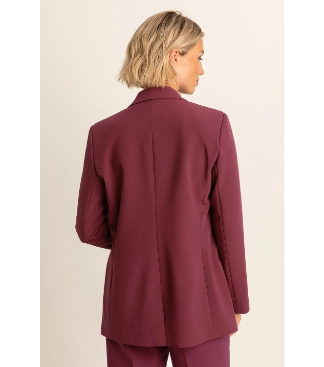 Expresso Blazer woven loose fit EX400 Sangria