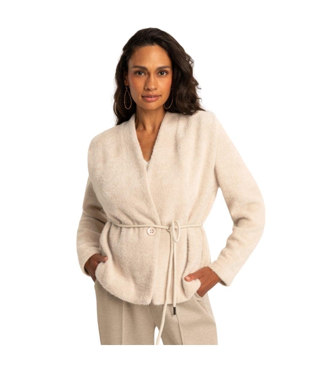 Expresso Cardigan jersey with cord EX204 Dove grey