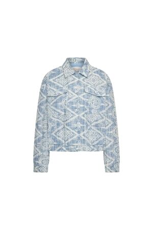 Expresso Jacket woven bomber fancy boucle EX351 Dark blue denim