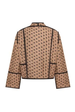 Expresso Jacket woven stepped print EX122 Coconut