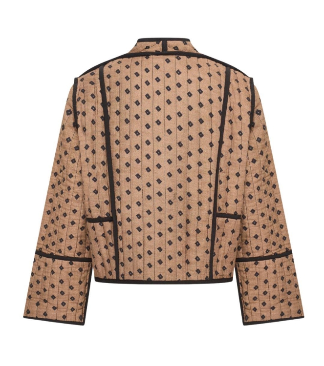Expresso Jacket woven stepped print EX122 Coconut