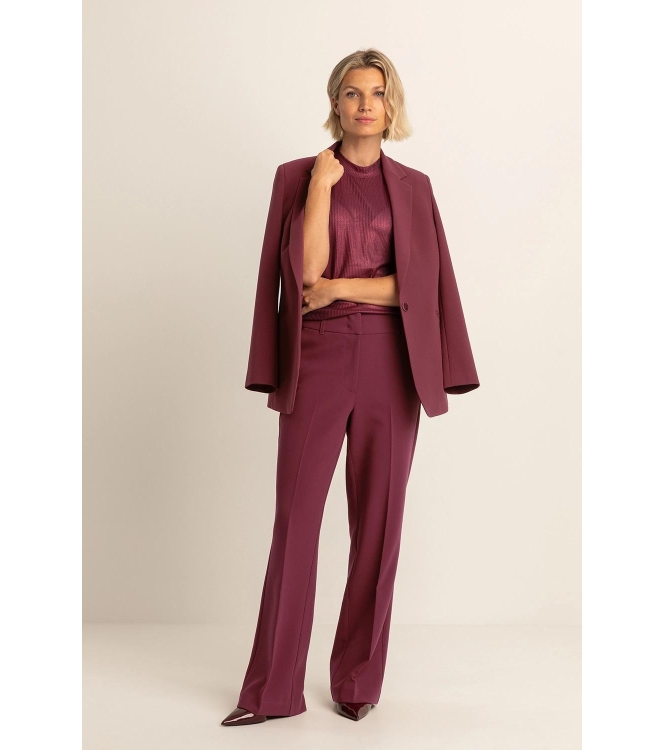 Expresso Pants woven wide leg EX400 Sangria