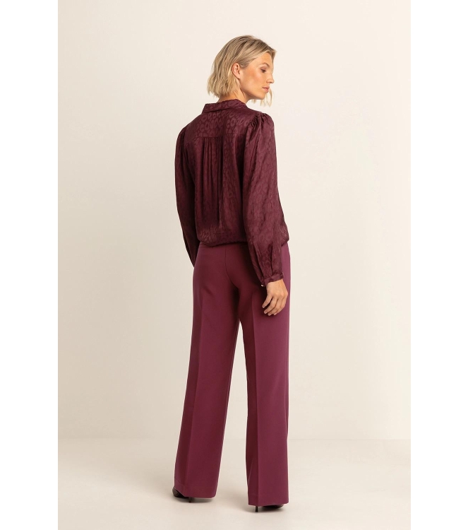 Expresso Pants woven wide leg EX400 Sangria