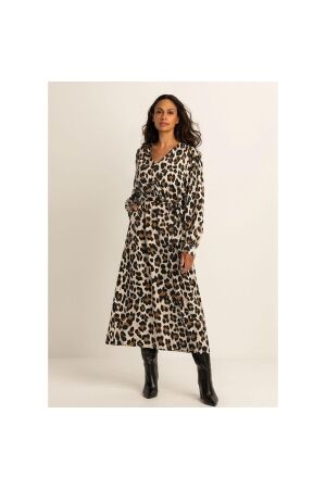 Expresso Dress woven satin print EX122 Coconut