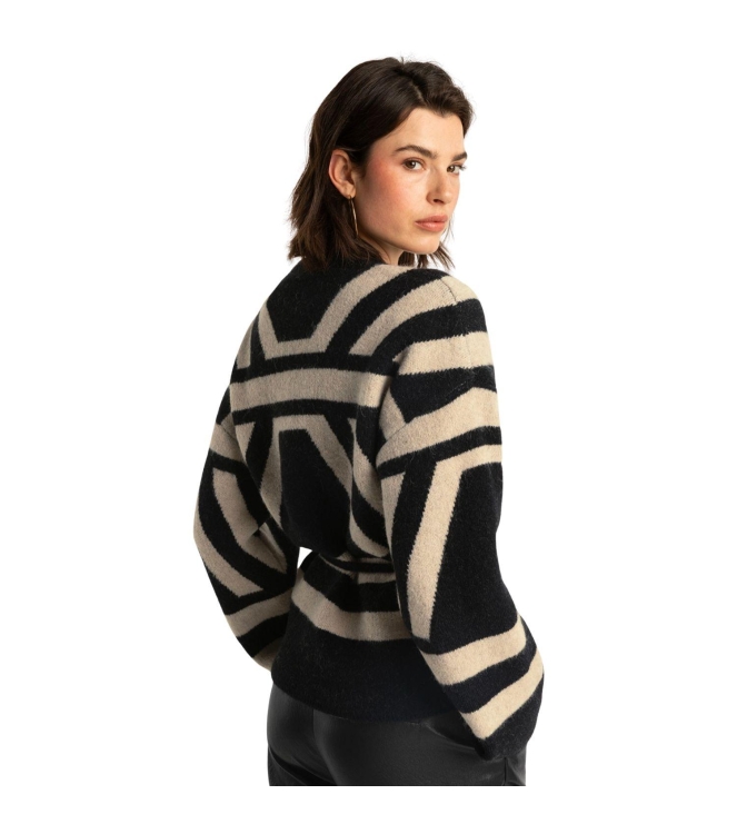 Expresso Cardigan jacquard EX900Black
