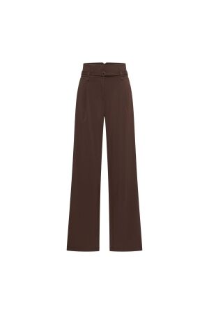 Expresso Pants travel wide leg EX101 Dark coffee