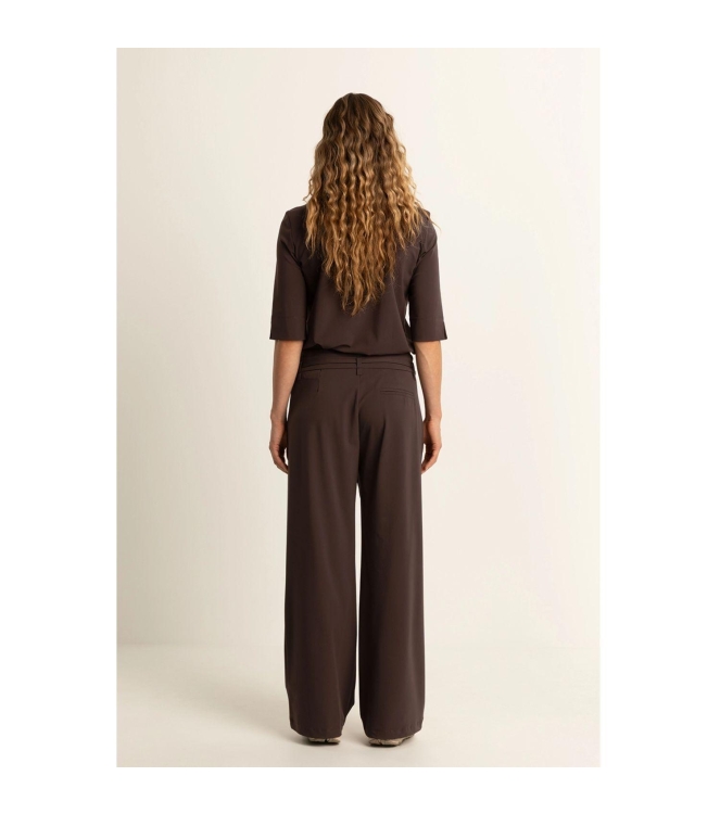 Expresso Pants travel wide leg EX101 Dark coffee