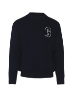 Gant Small Graphic Badge Crew Neck Sweater 433 evening blue