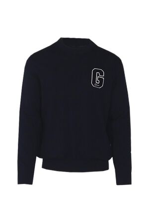 Gant Small Graphic Badge Crew Neck Sweater 433 evening blue