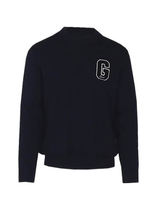 Gant Small Graphic Badge Crew Neck Sweater 433 evening blue