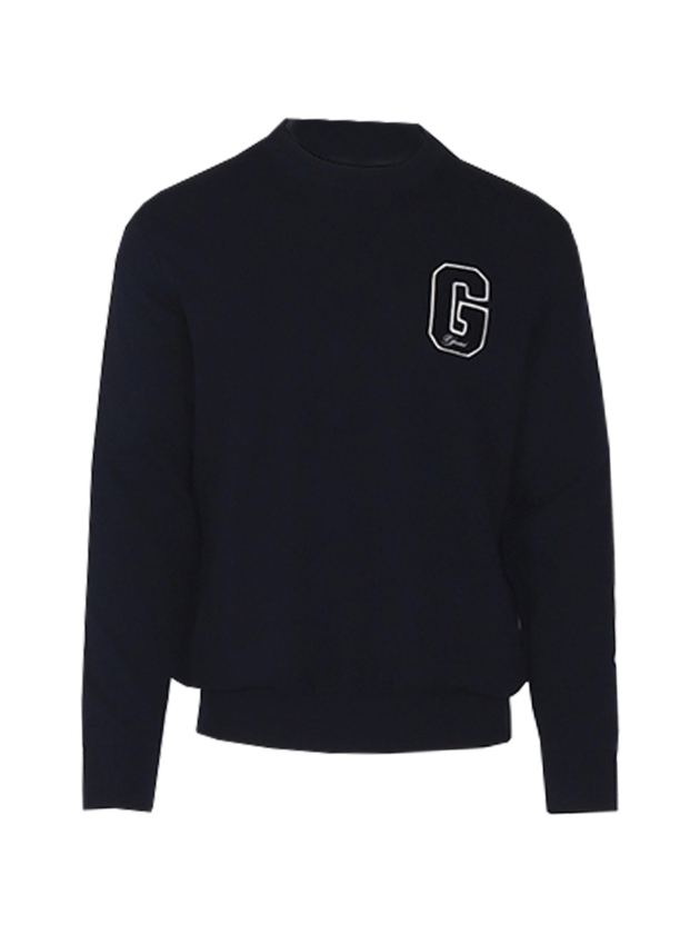 Gant Small Graphic Badge Crew Neck Sweater 433 evening blue