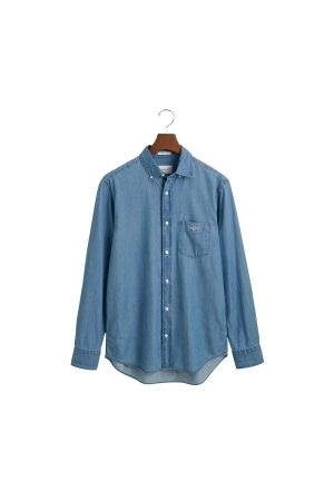 Gant Regular Fit Indigo Shirt 980 semi light blue