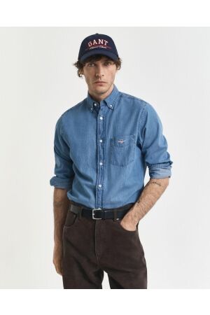Gant Regular Fit Indigo Shirt 980 semi light blue