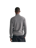 Gant Superfine Lambswool Zip Cardigan 093 grey melange