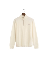 Gant Superfine Lambswool Half-Zip Sweater 130 cream