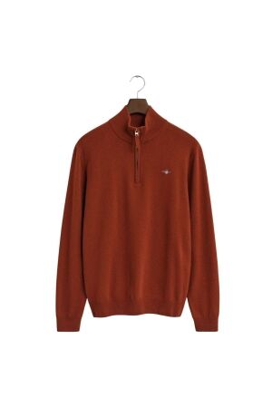 Gant Superfine Lambswool Half-Zip Sweater 845 deep orange