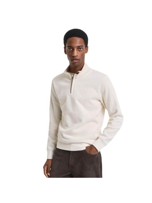 Gant Sacker Rib Half-Zip Sweatshirt 130 cream