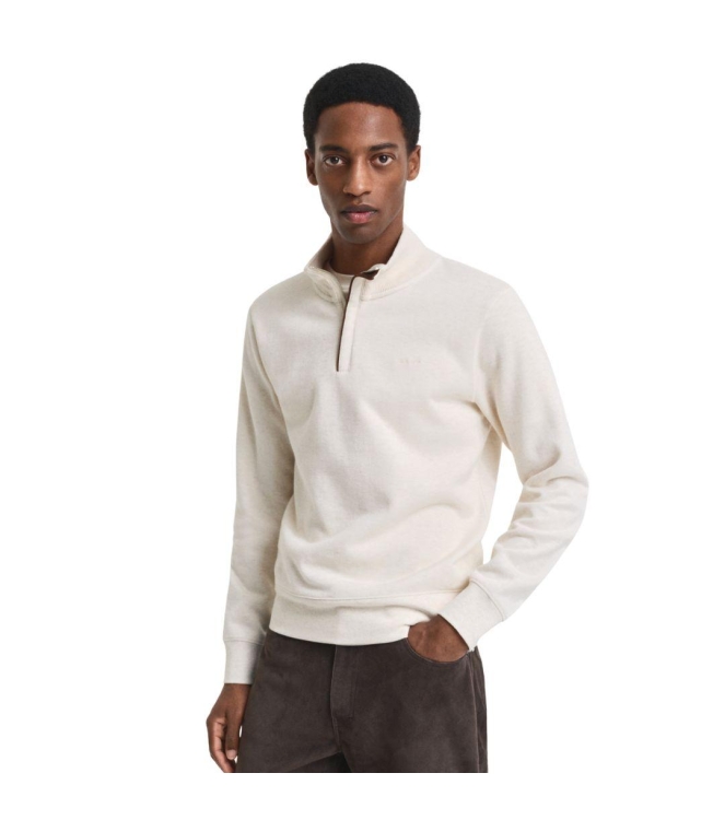 Gant Sacker Rib Half-Zip Sweatshirt 130 cream
