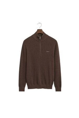 Gant Cotton Piqué Half-Zip Sweater 281 brown melange