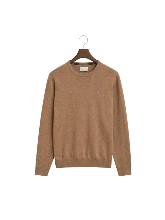 Gant Classic Cotton Crew Neck Sweater 295 dk sand melange