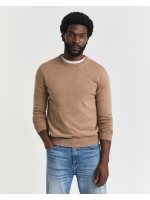 Gant Classic Cotton Crew Neck Sweater 295 dk sand melange