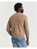 Gant Classic Cotton Crew Neck Sweater 295 dk sand melange