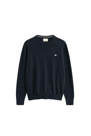 Gant Classic Cotton Crew Neck Sweater 433 evening blue