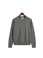Gant Classic Cotton Crew Neck Sweater 92 dark grey melange