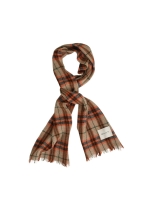 Gant Checked Wool Herringbone Scarf 845 deep orange