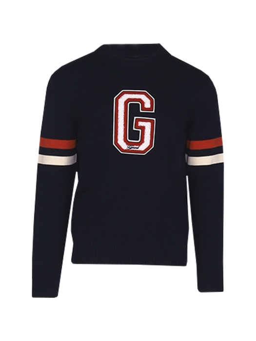 Gant Graphic Badge Crew Neck Sweater 433 evening blue