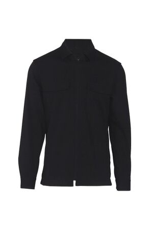 Genti Oaks shirt jacket zip 020 Black
