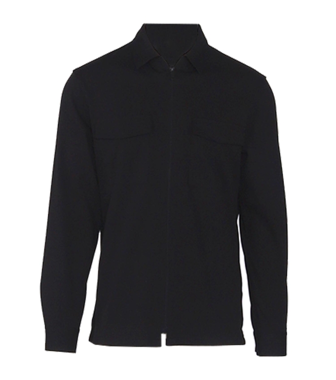 Genti Oaks shirt jacket zip 020 Black