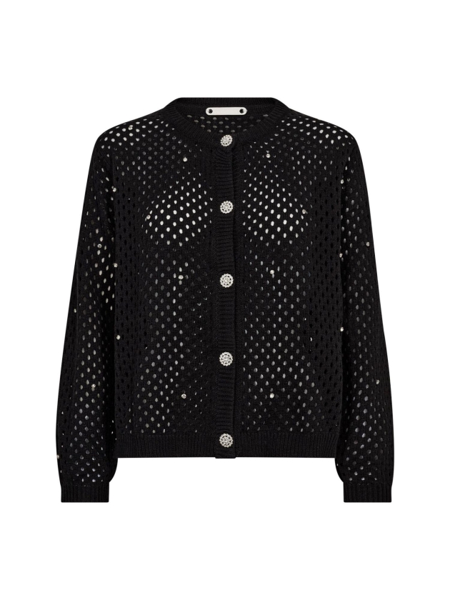 Co Couture HoopaCC krystal cardigan 96 Black