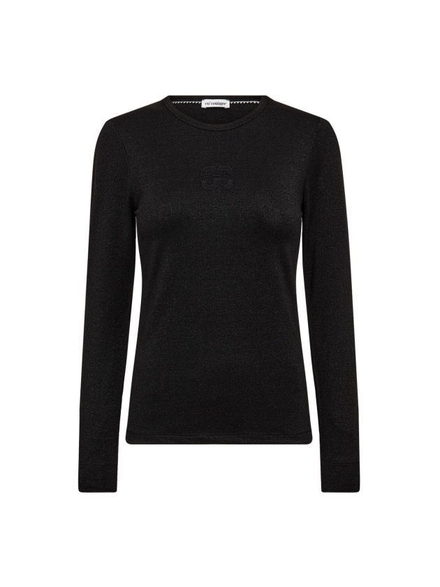 Co Couture MannyCC lurex emb l/s tee 96 Black