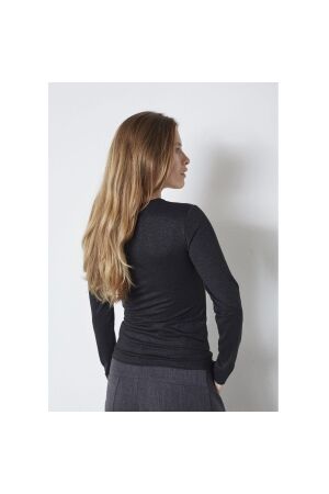 Co Couture MannyCC lurex emb l/s tee 96 Black