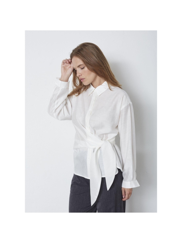 Co Couture IdinaCC tie shirt 11 Off white