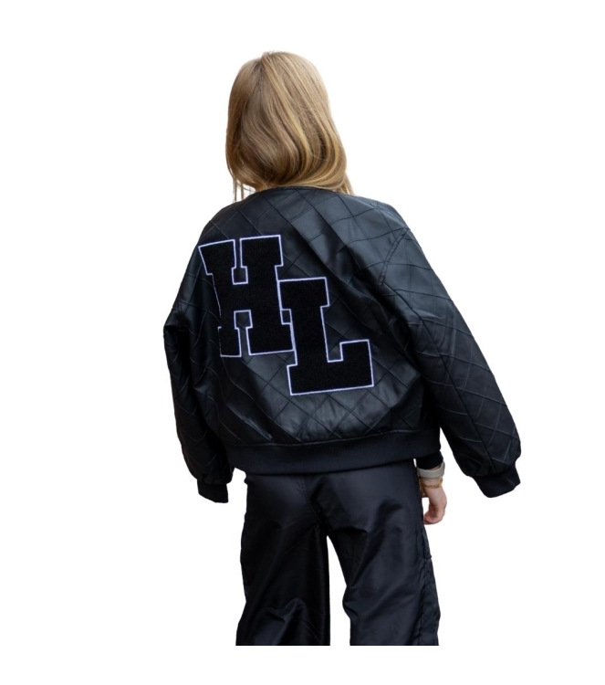 Haute L Amitie Quilt pu bomber Black